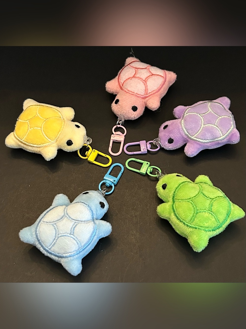 BUY 1 GET 1 FREE Assorted Handmade Plush Turtle Zipper Pull Bag Backpack Charm